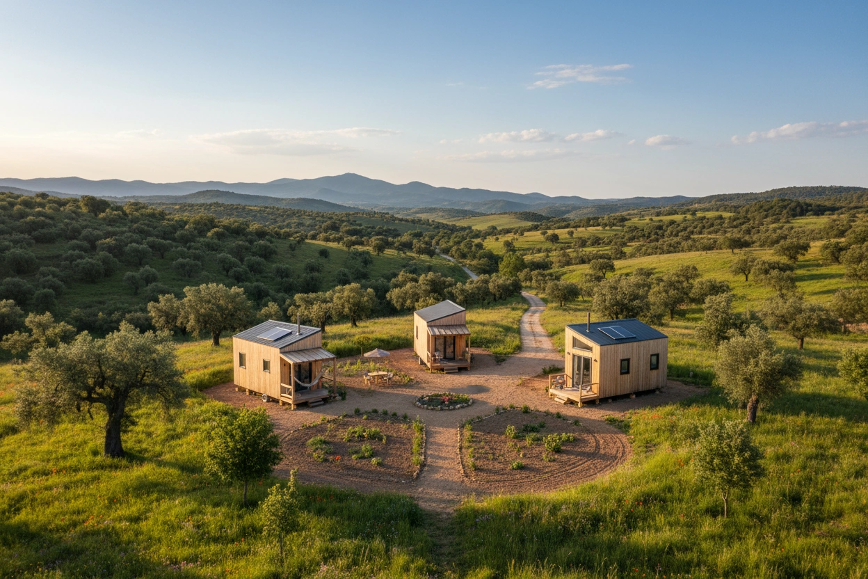 Professional image illustrating Top 10 Tiny House Communities in Spain
