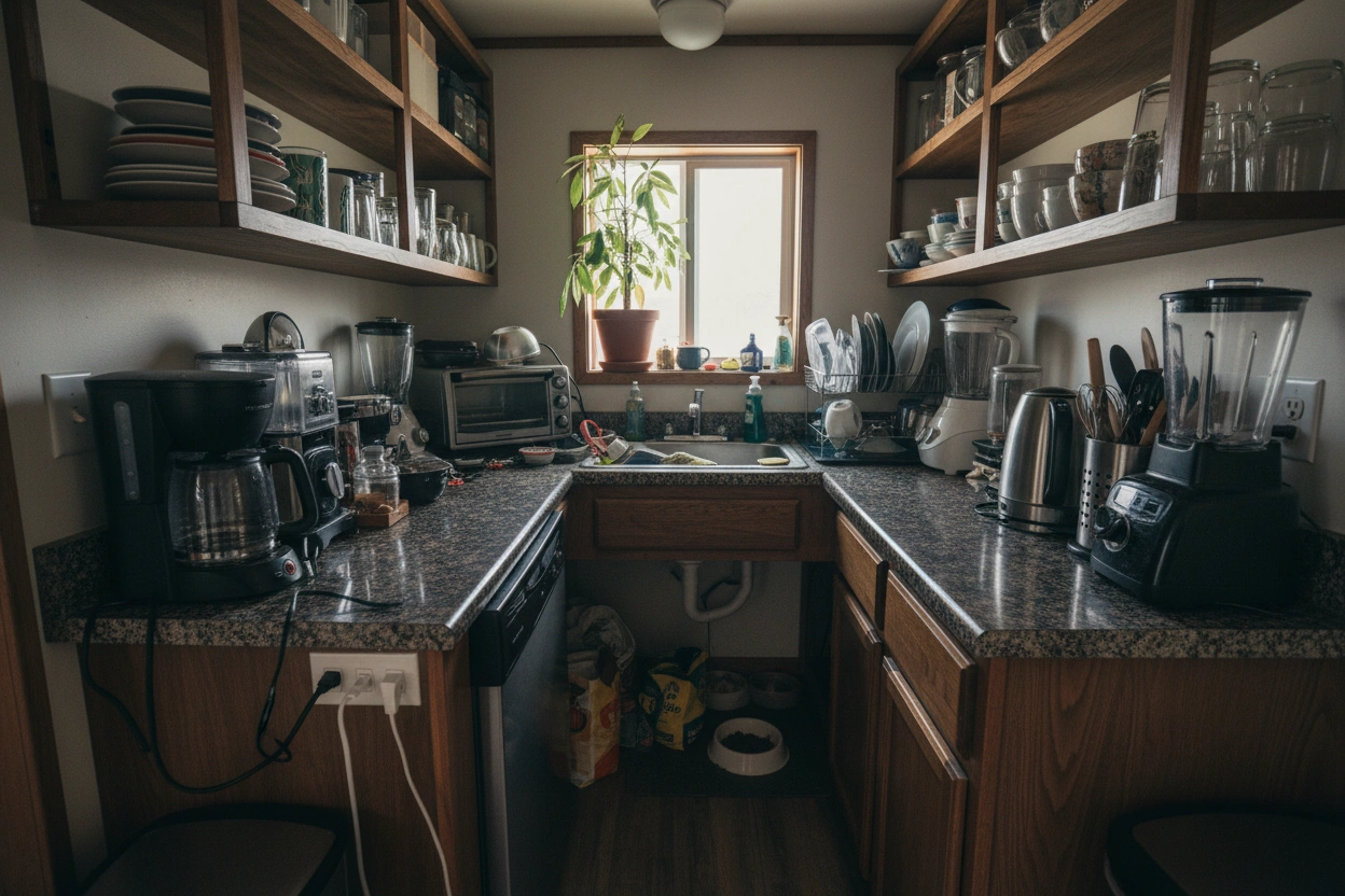 Professional image illustrating Common Mistakes to Avoid in Tiny House Kitchen Design