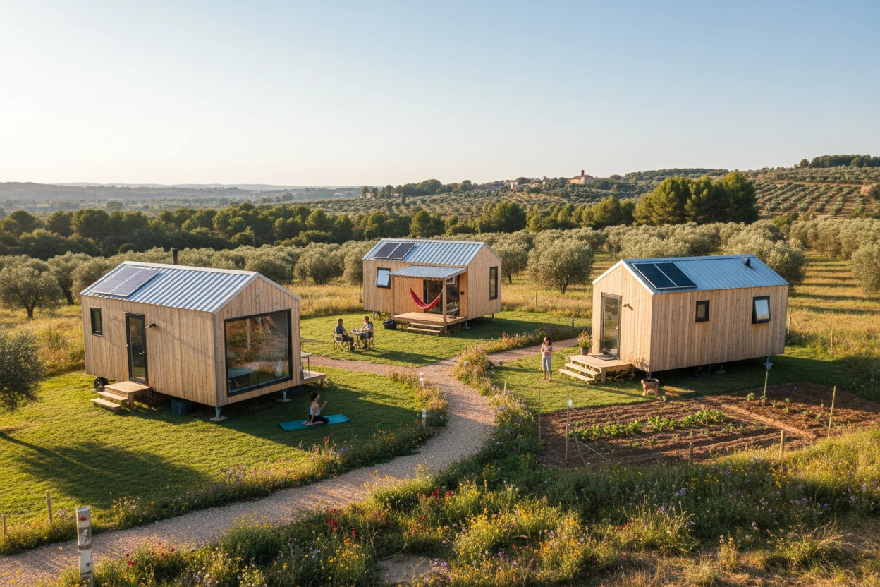 Professional image illustrating Top 10 Tiny House Communities in Spain