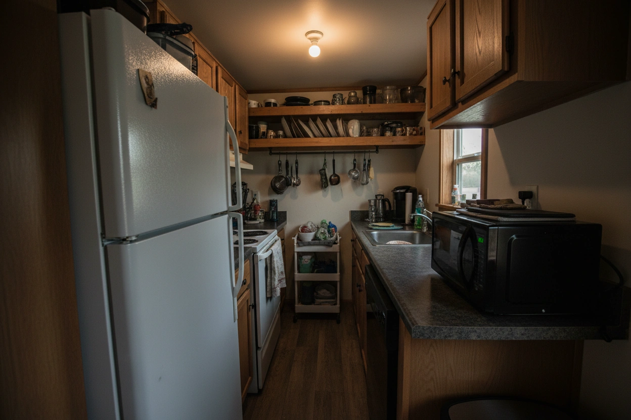 Professional image illustrating Common Mistakes in Tiny House Kitchen Design
