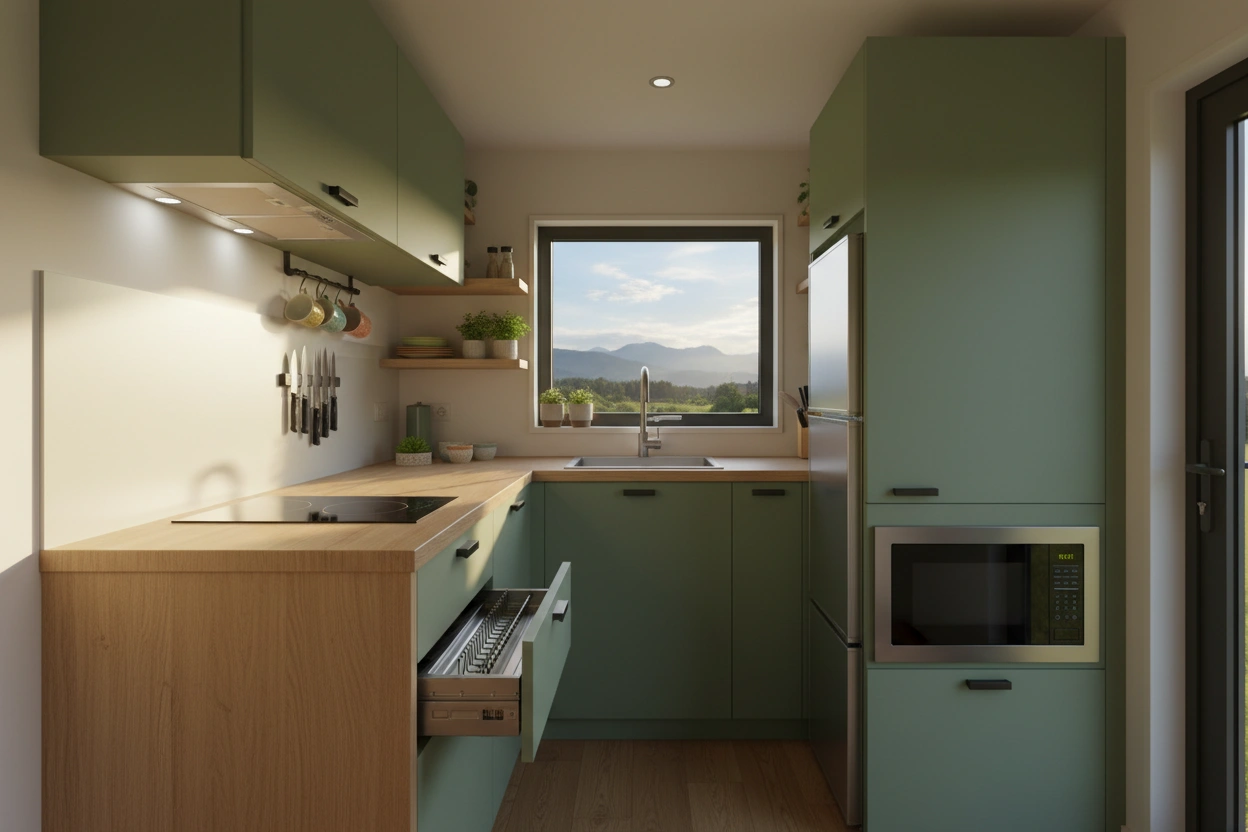 Professional image illustrating Top 10 Space-Saving Appliances for Tiny Kitchens