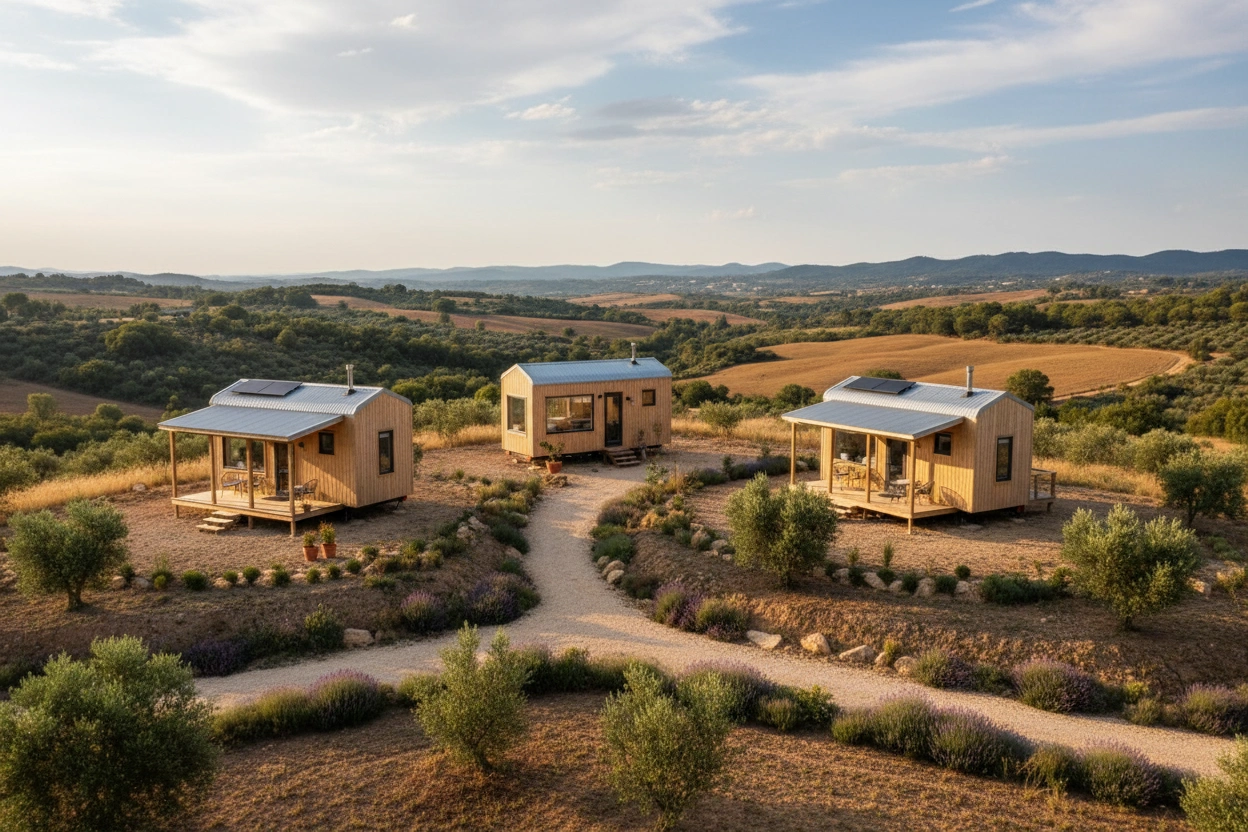 Professional image illustrating 2. Tiny House Village, Catalonia