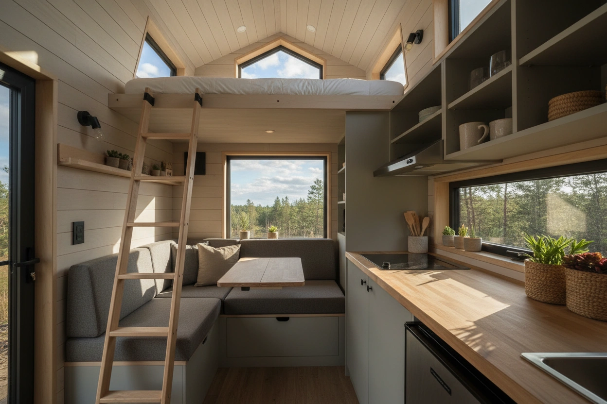 Professional image illustrating Maximizing Space in Tiny House Interiors