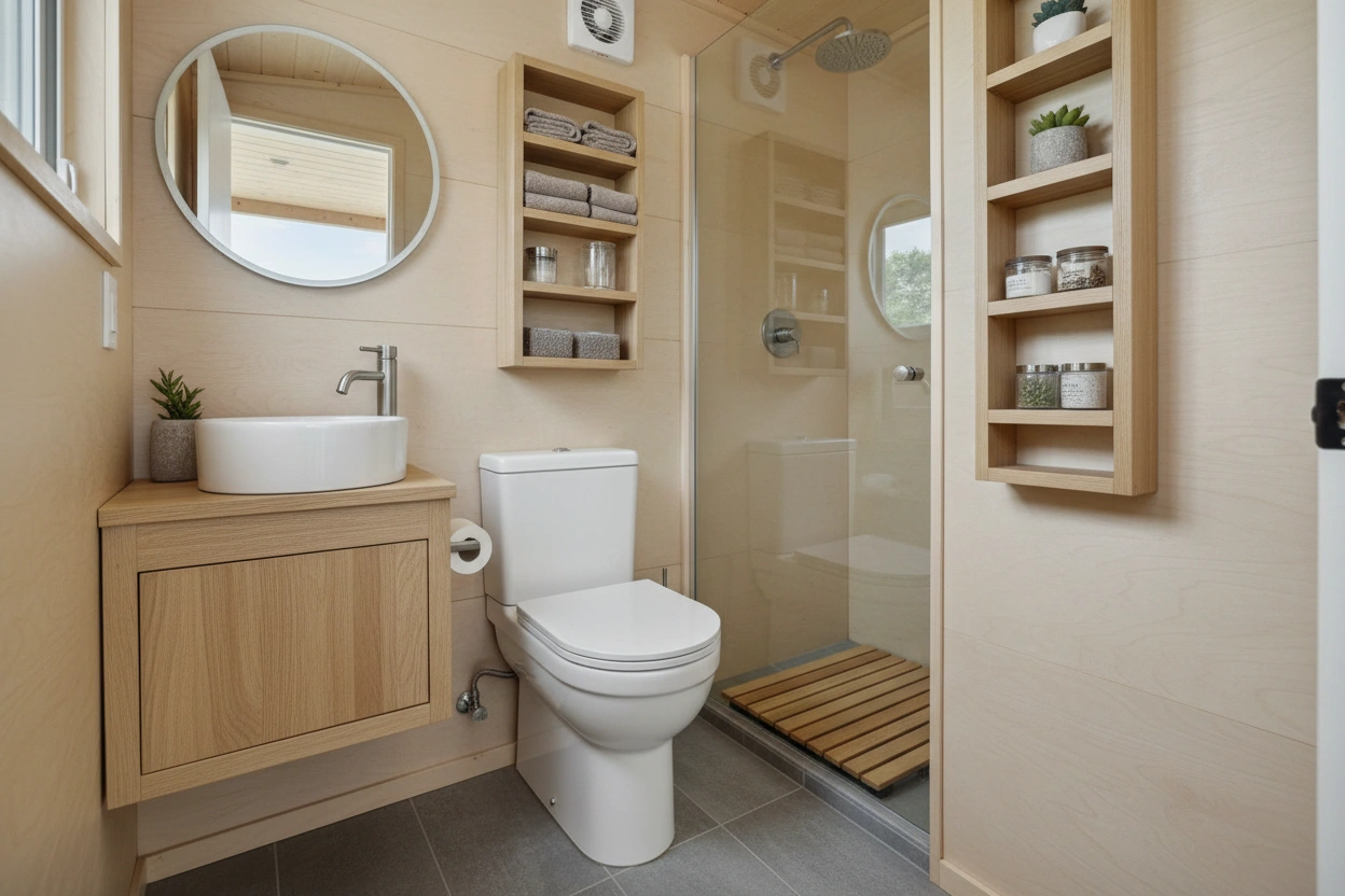 Professional image illustrating Understanding Tiny House Bathroom Essentials