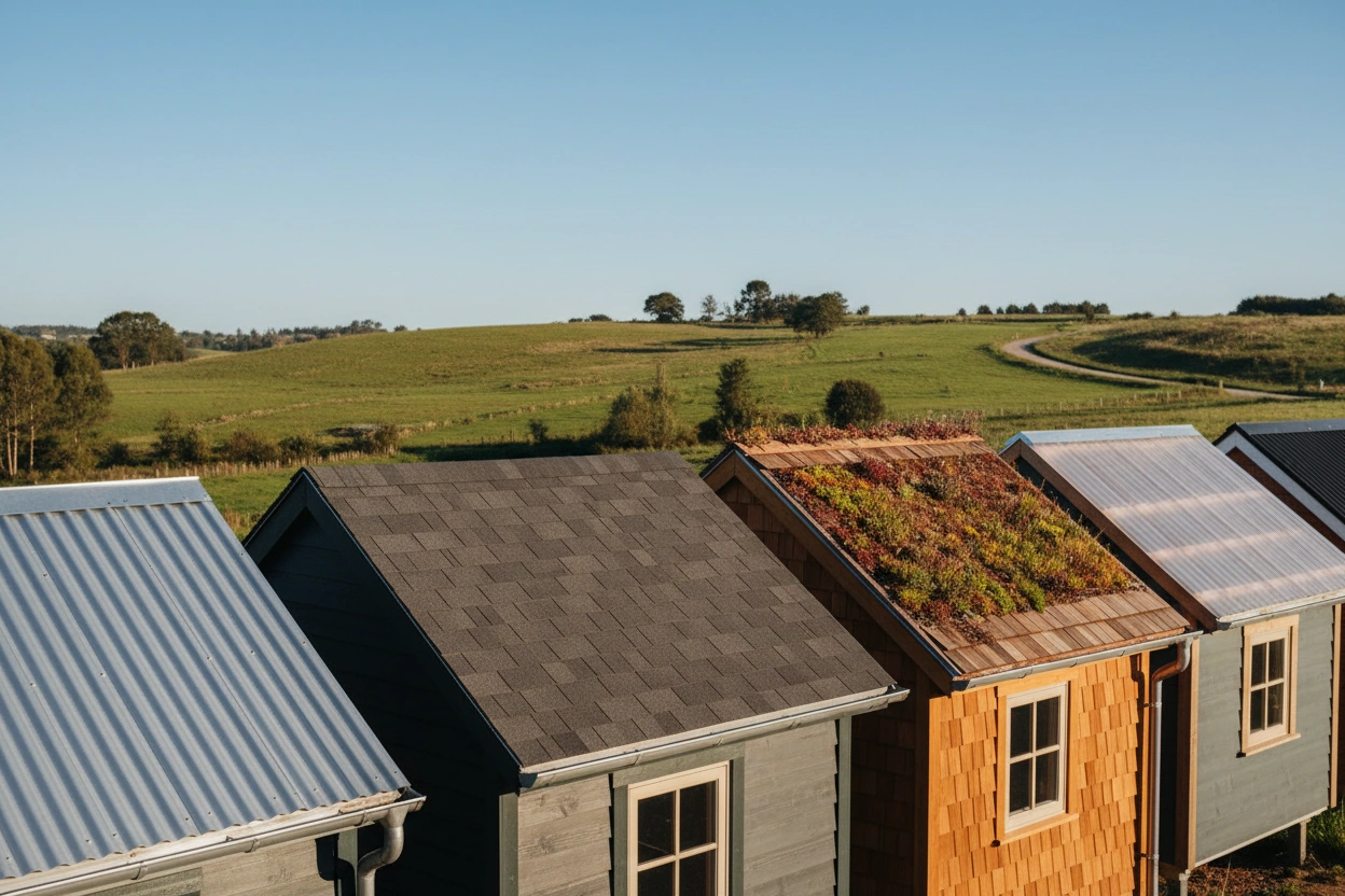 Professional image illustrating Top Roofing Materials for Tiny Houses: Pros and Cons