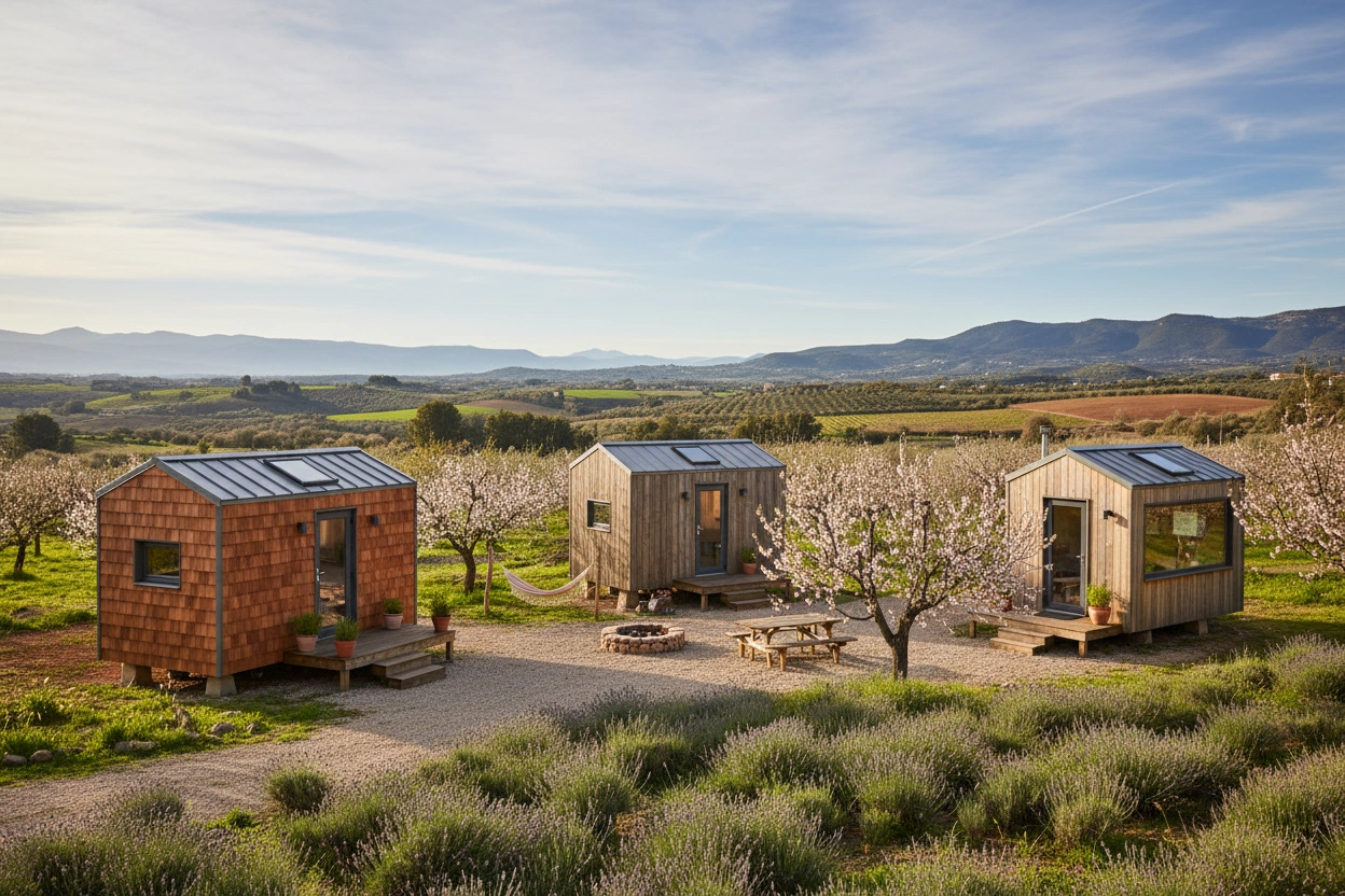 Professional image illustrating Top 10 Tiny House Communities in Spain