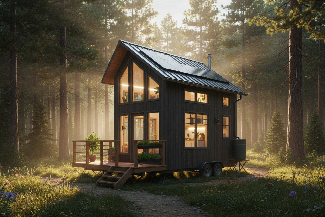 Professional image illustrating Key Features of Efficient Tiny House Design
