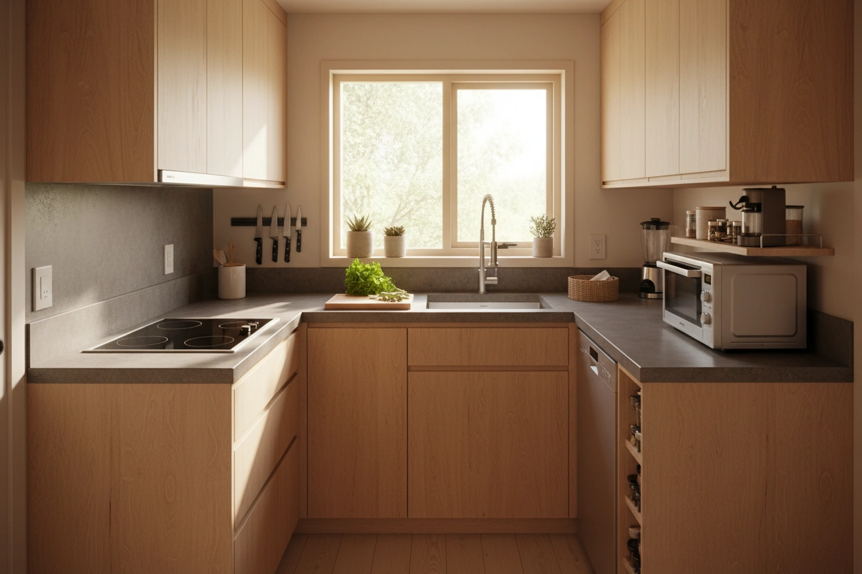 Professional image illustrating Top 10 Space-Saving Appliances for Tiny Kitchens