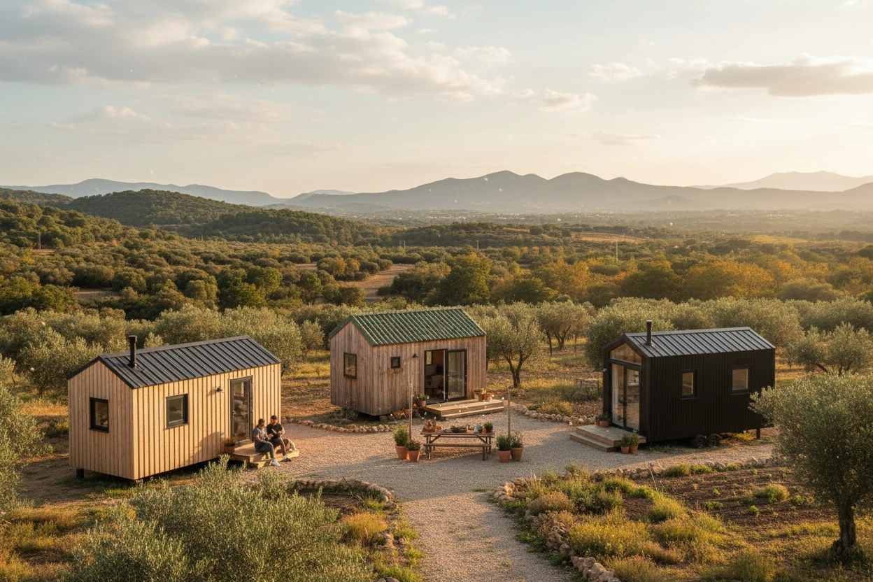 Professional image illustrating Top 10 Tiny House Communities in Spain