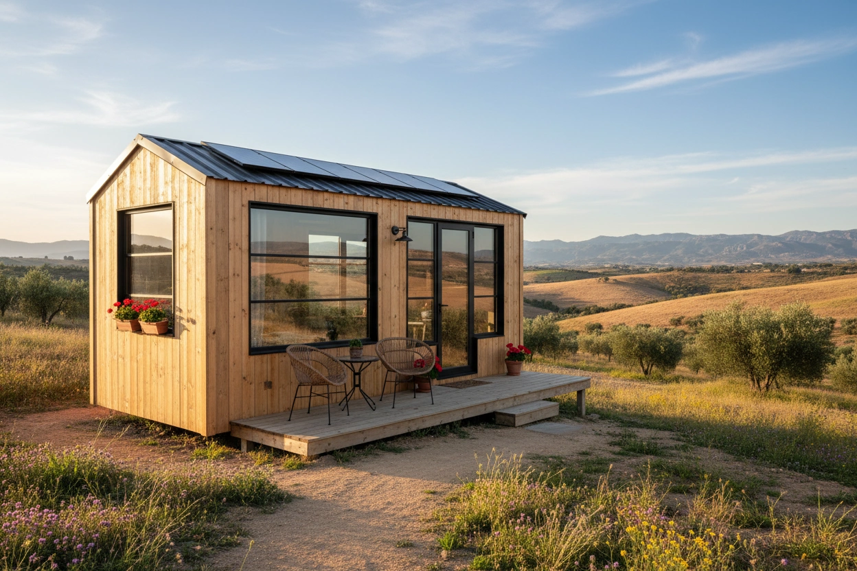 Professional image illustrating Building or Buying a Tiny House in Spain
