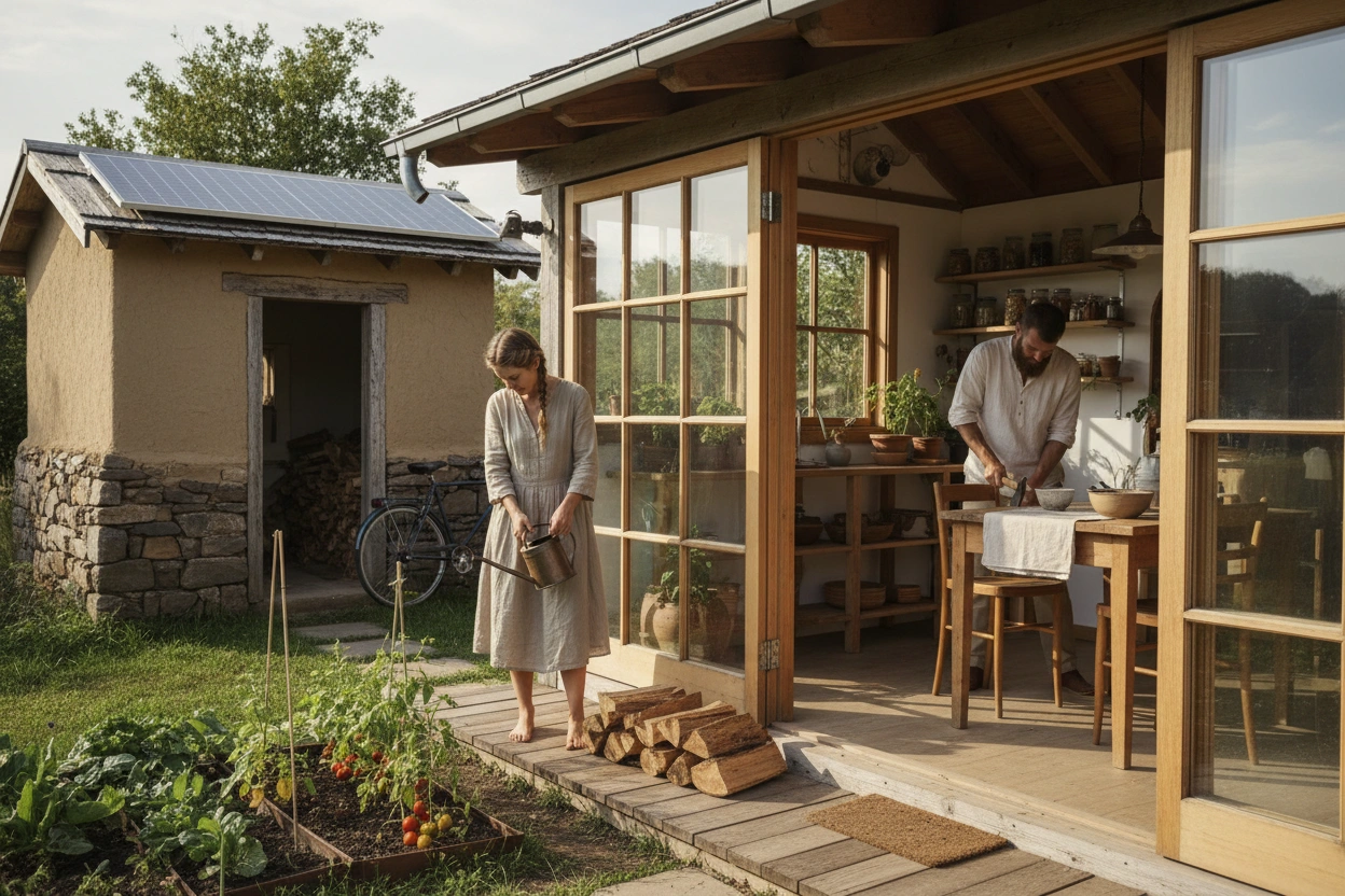 Professional image illustrating Sustainable Living Practices for Simple Living