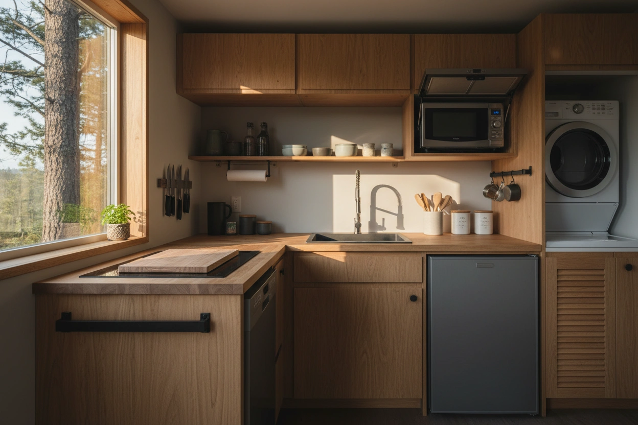 Professional image illustrating Top 10 Space-Saving Appliances for Tiny Kitchens