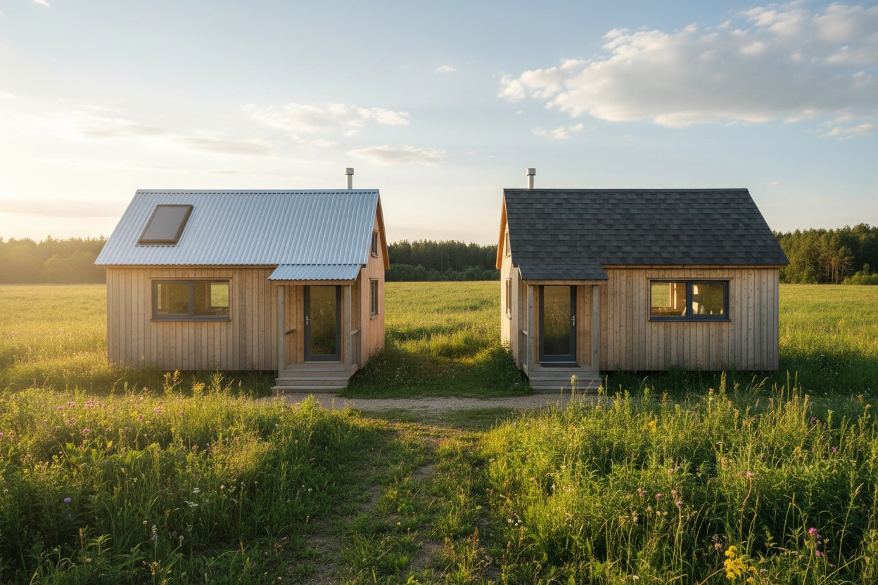 Comparing Tiny House Roofing Types: Metal vs. Asphalt Shingles