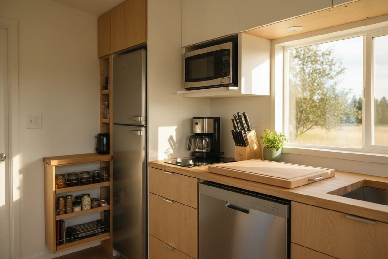 Professional image illustrating Top 10 Space-Saving Appliances for Tiny Kitchens