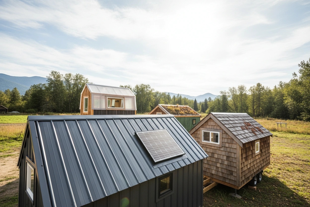 Professional image illustrating Top Roofing Materials for Tiny Houses: Pros and Cons