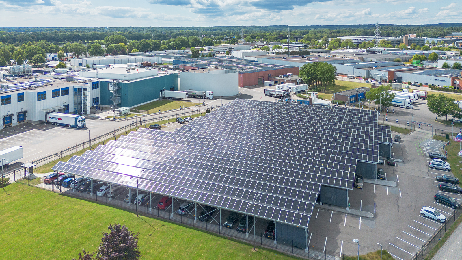 Solar carport Ekro Apeldoorn