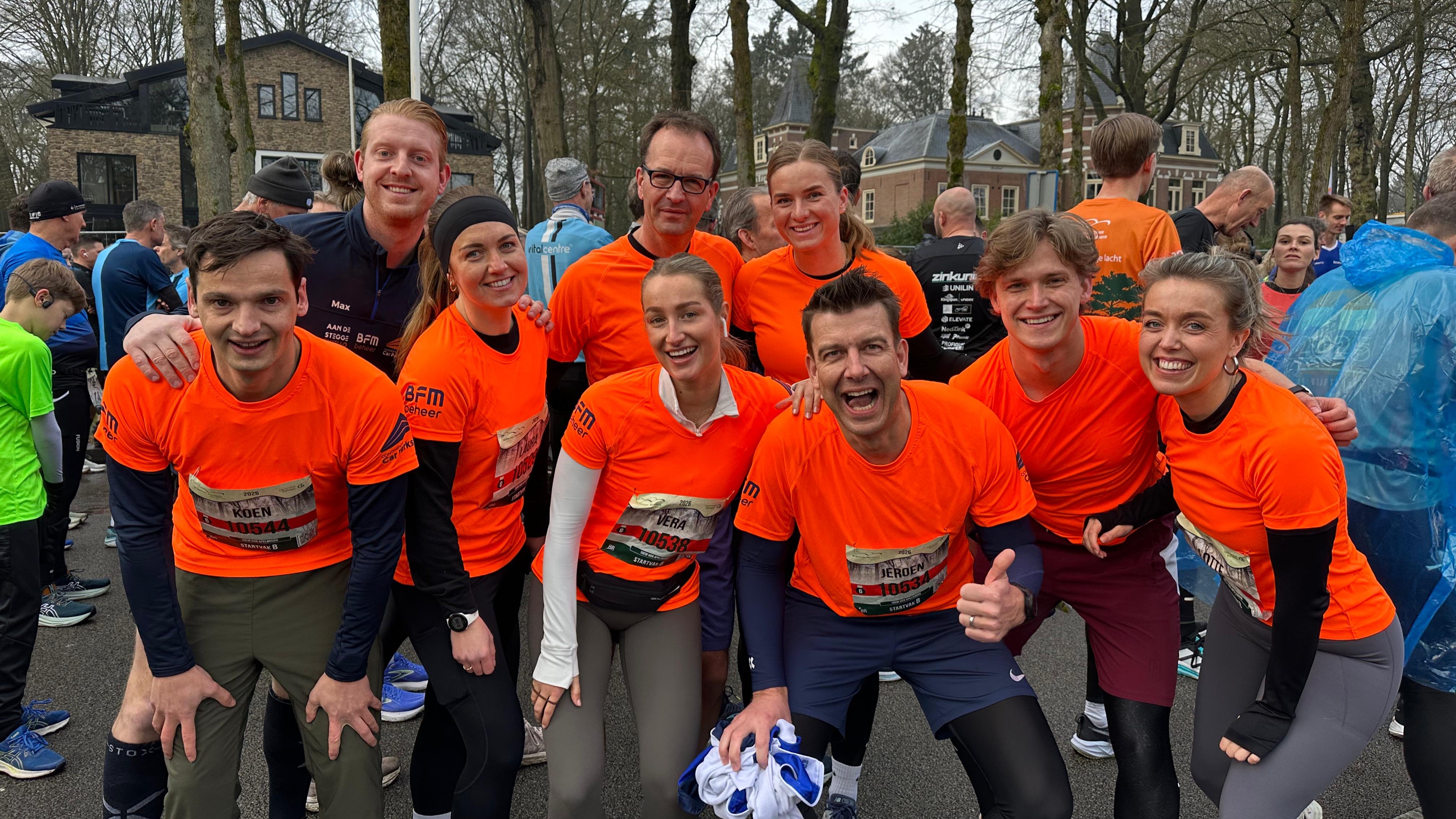 Trotse deelnemer aan de Midwinter Marathon in Apeldoorn