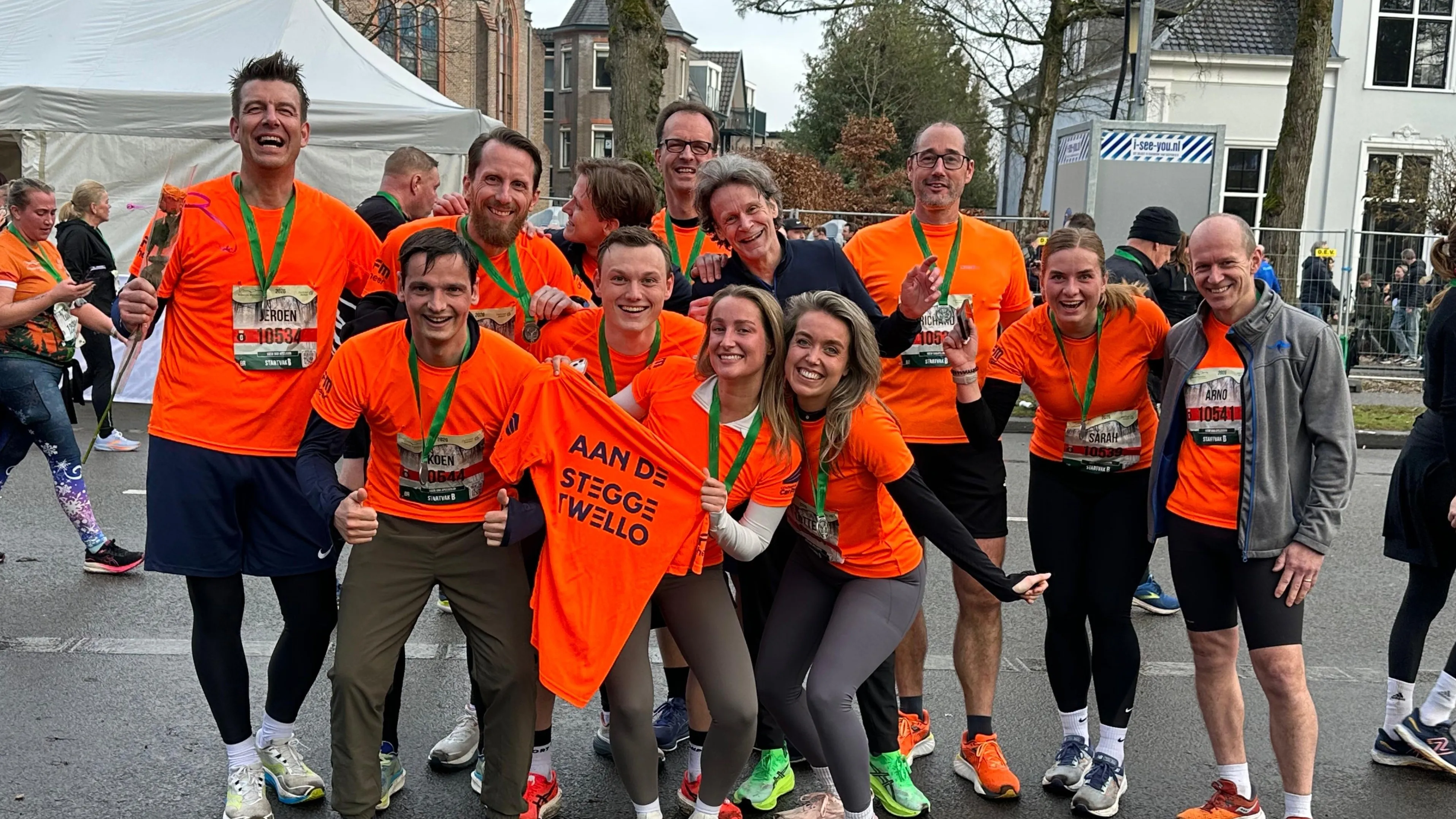 Trotse deelnemer aan de Midwinter Marathon in Apeldoorn