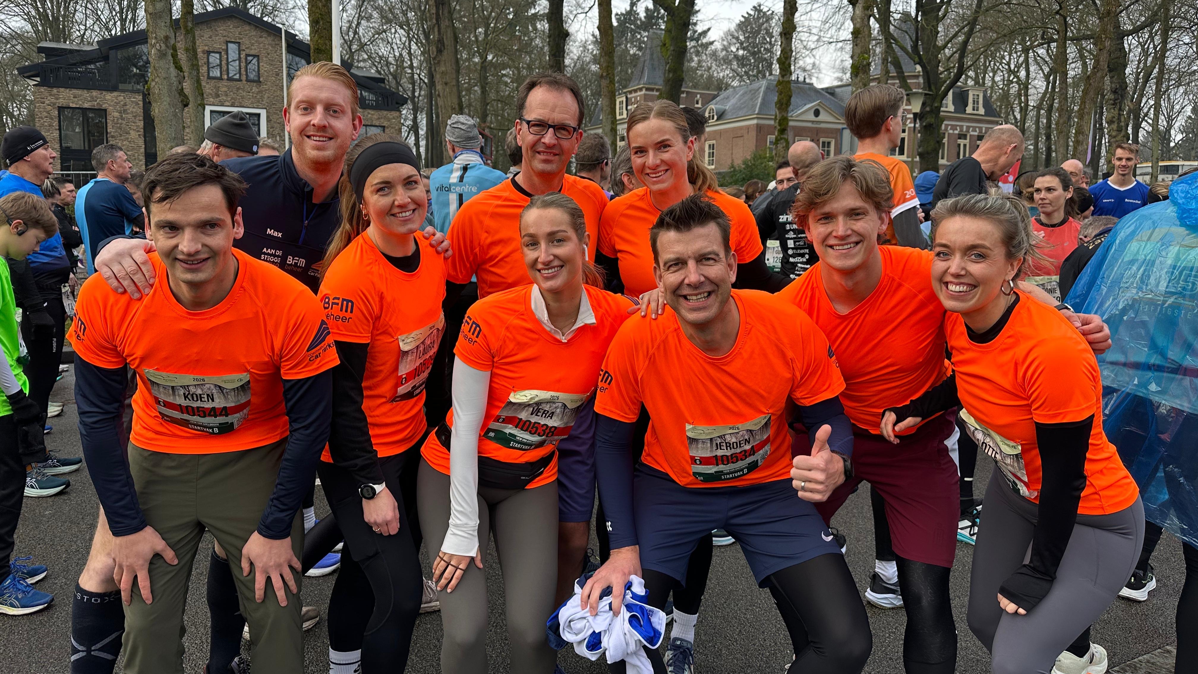 Trotse deelnemer aan de Midwinter Marathon in Apeldoorn