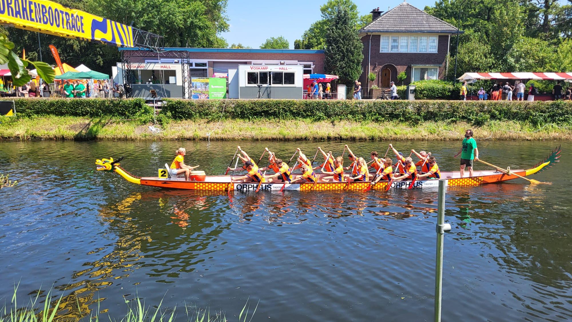Een prachtige tweede plaats tijdens de Drakenbootrace in Apeldoorn
