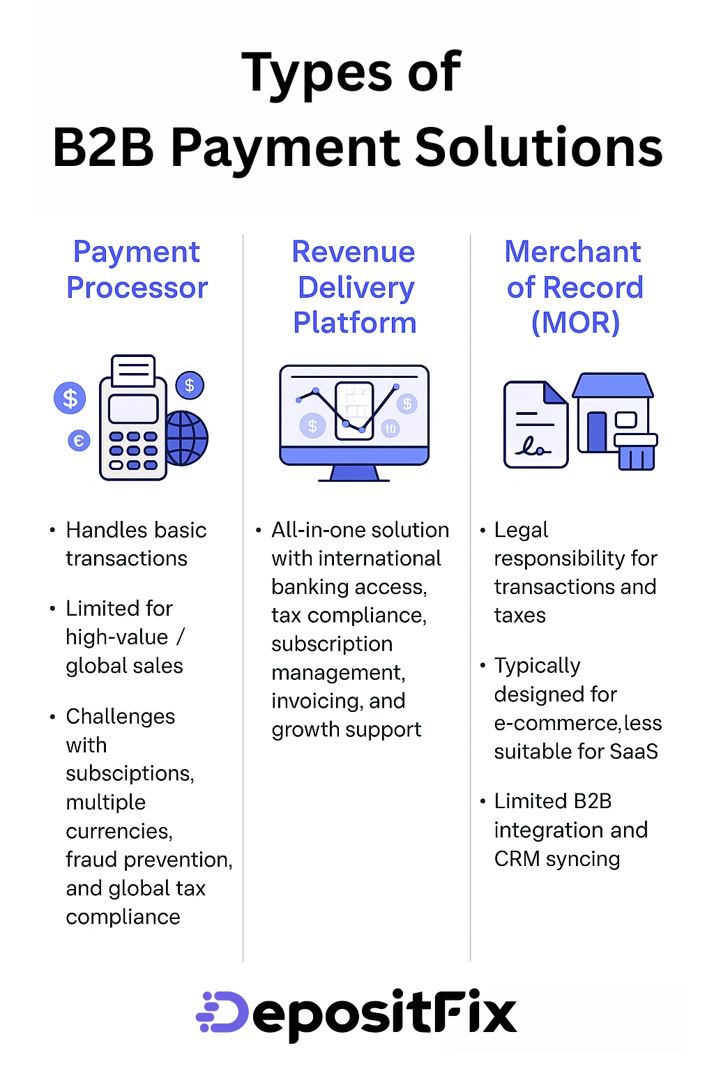 types of b2b payment solutions