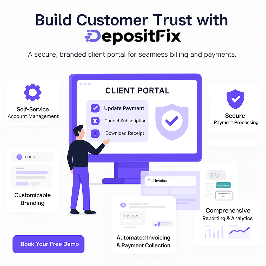 build customer trust with depositfix client portal software with payment processing
