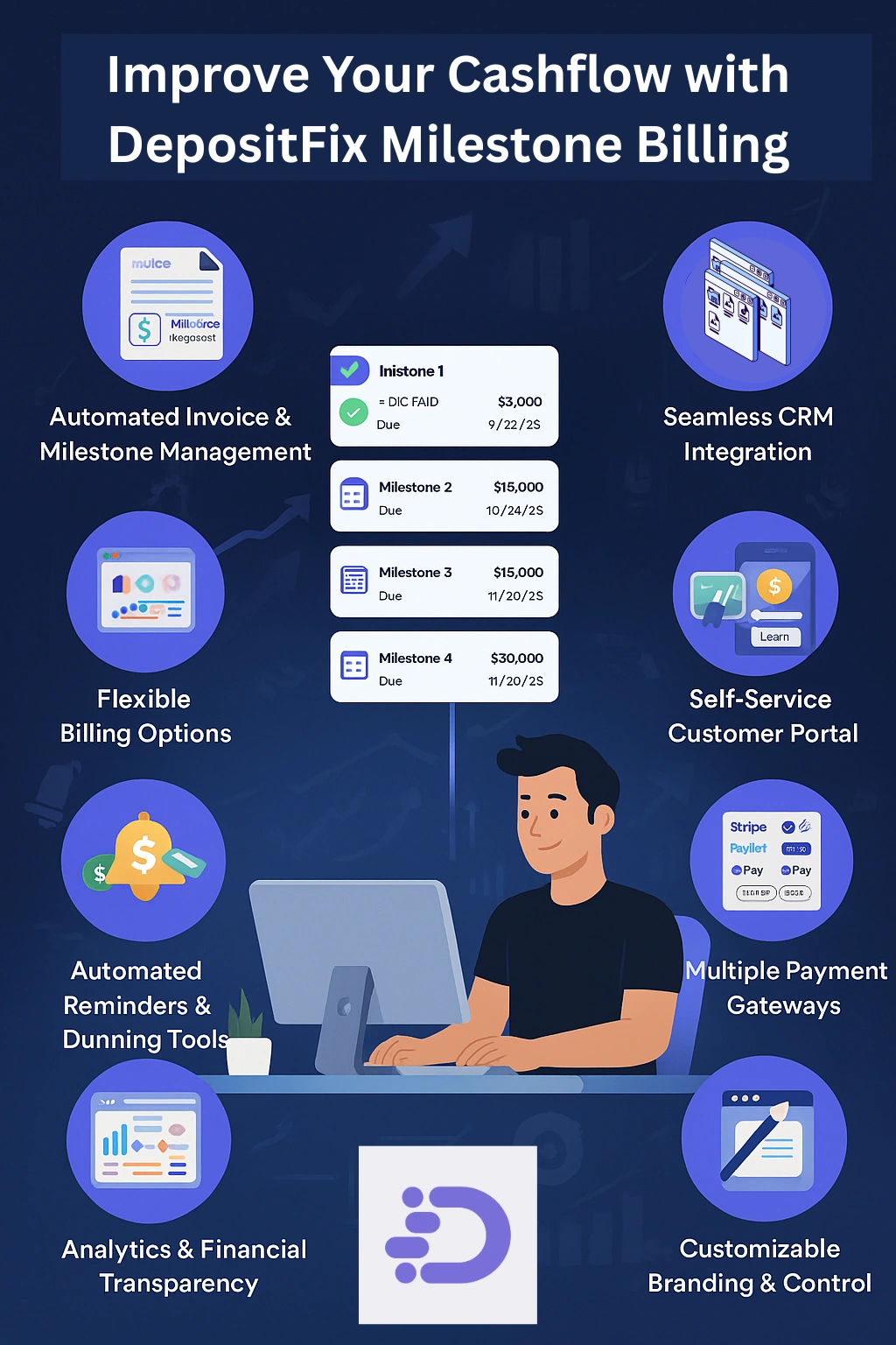 improve your cashflow with depositfix milestone billing