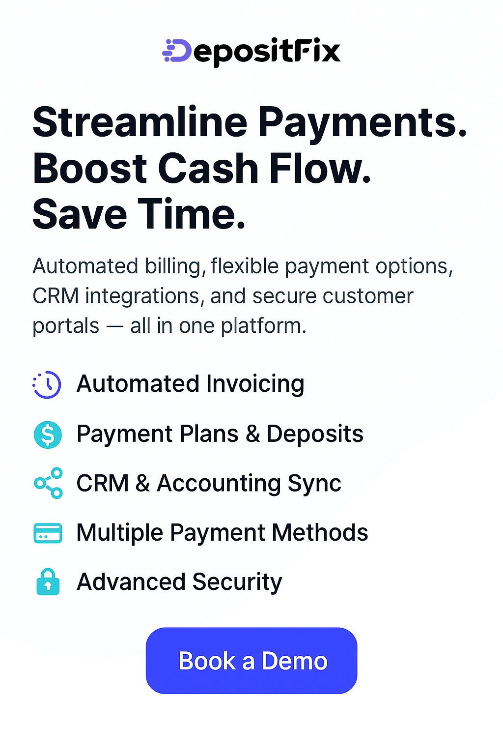 create partial payment invoices with depositfix