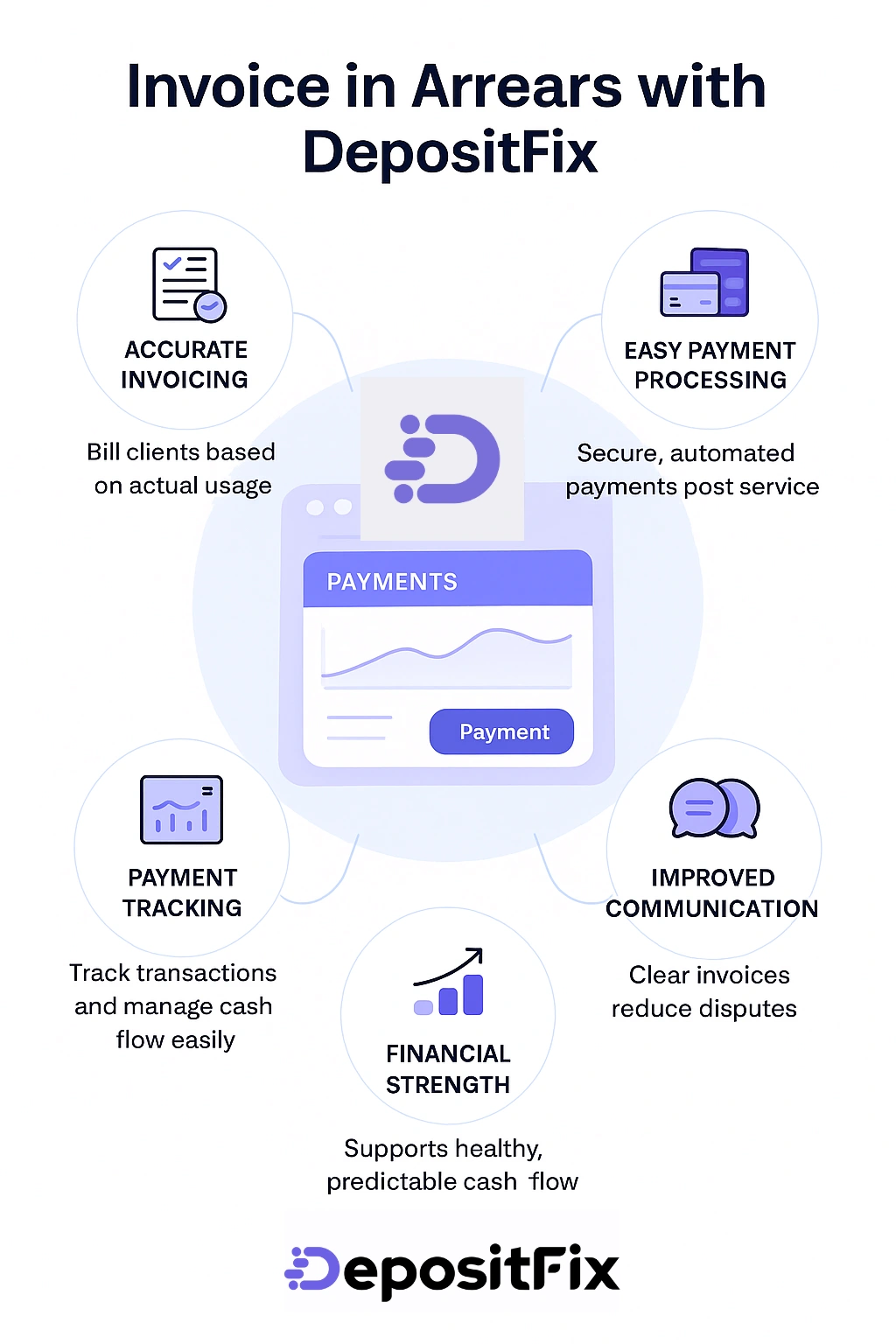 invoice in arrears with depositfix