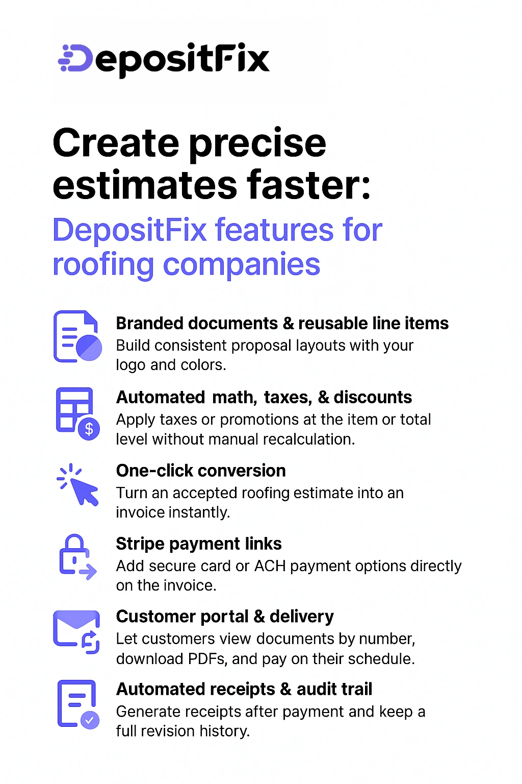 create fast and precise estimates with depositfix