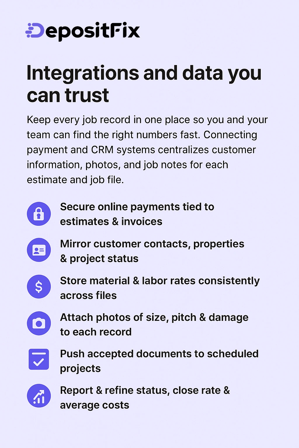 integrations and data you can trust
