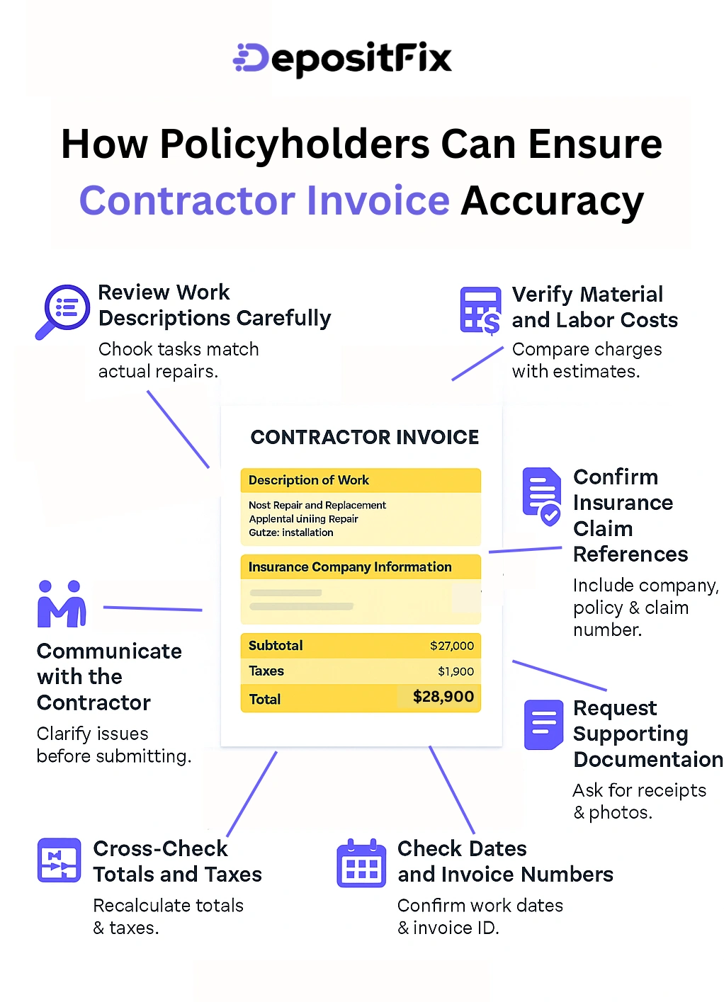 How Policyholders Can Ensure Contractor Invoice Accuracy