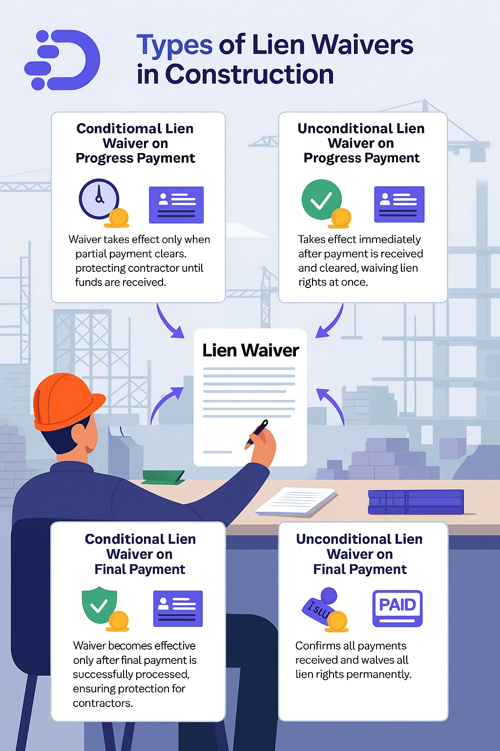 types of lien waivers in construction