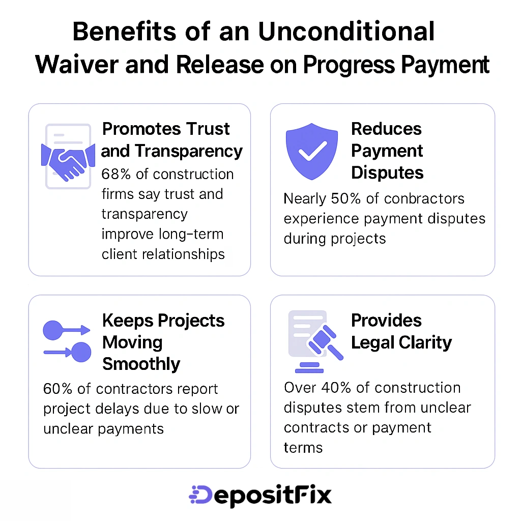 benefits of an unconditional waiver and release on progress payment