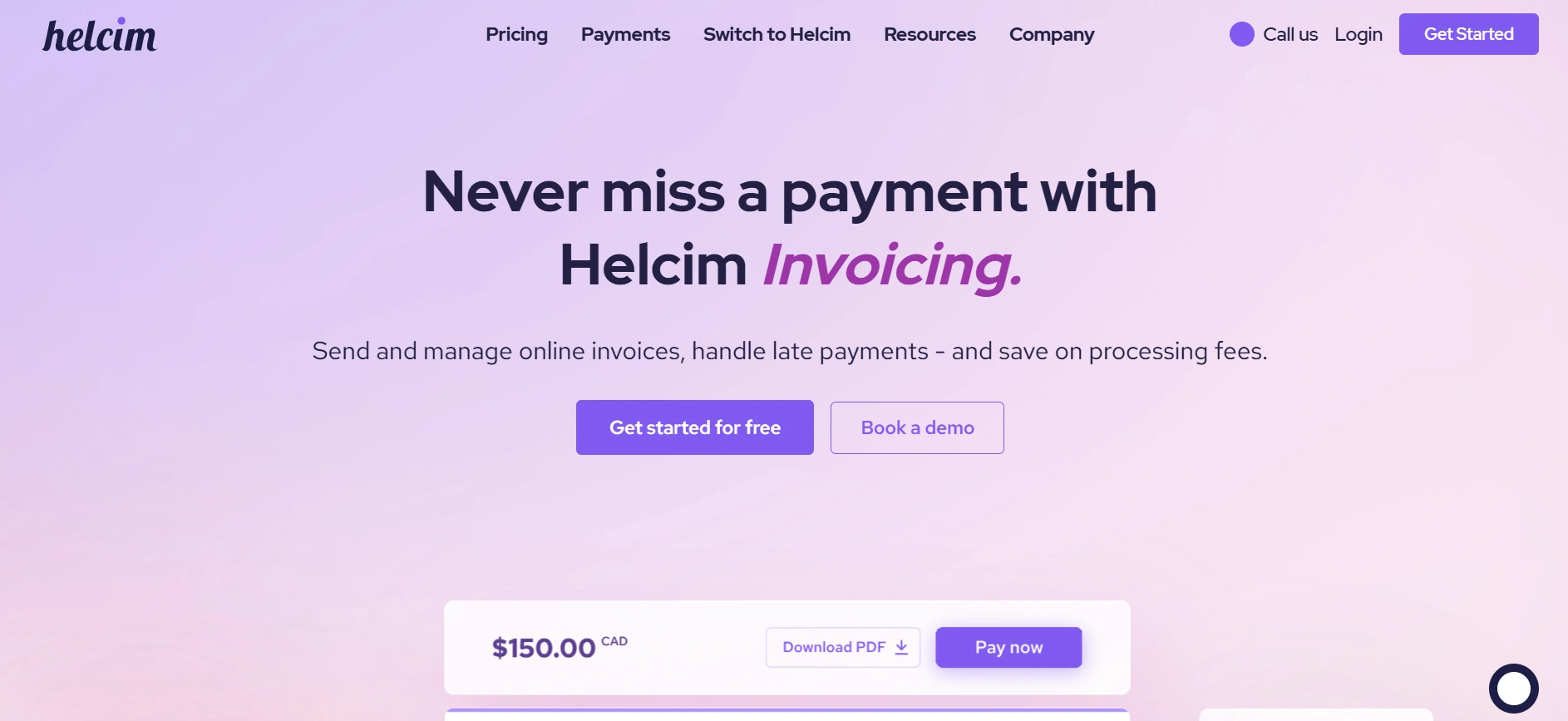 Helcim invoicing online invoice processing platform