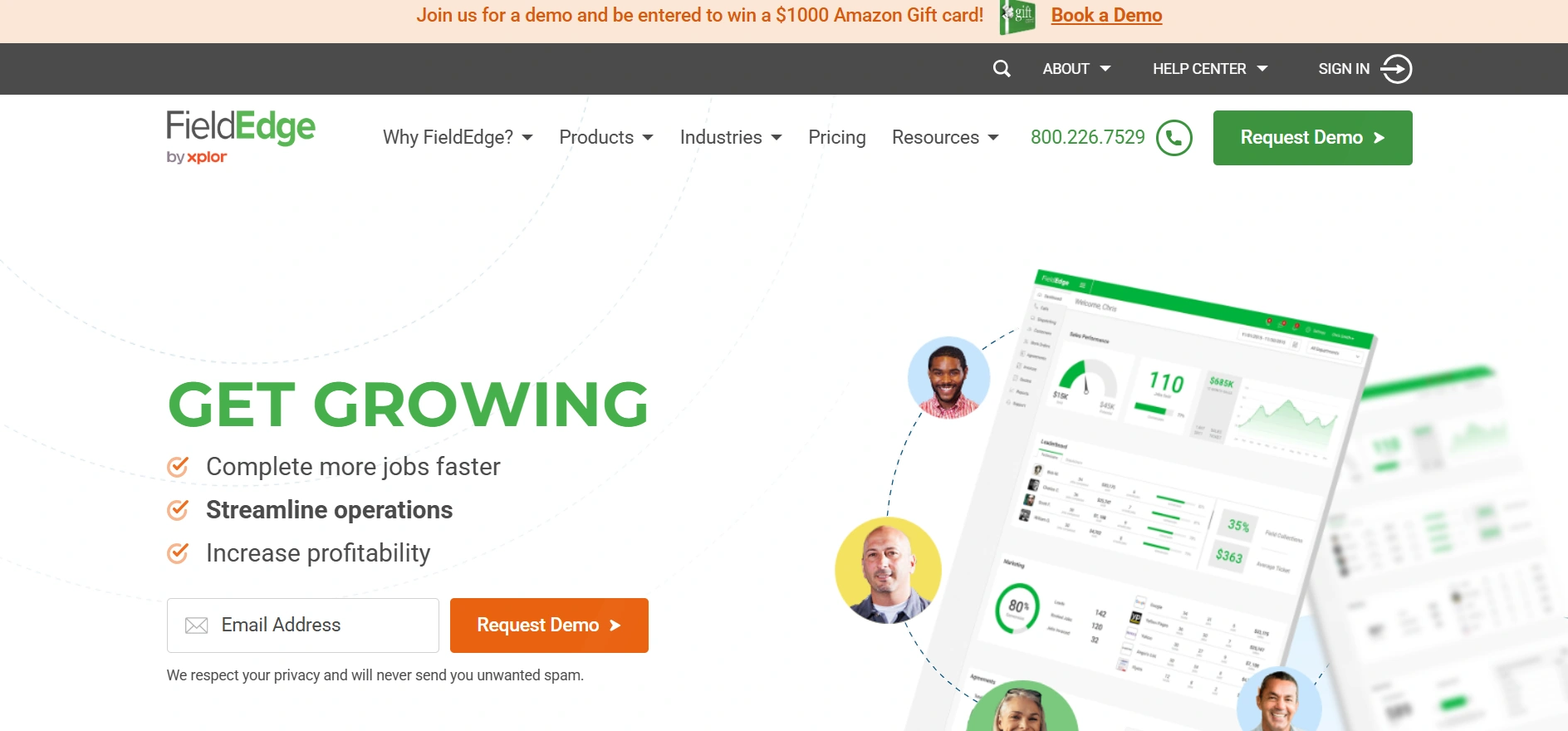 Fieldedge HVAC service software platform that supports quoting/estimating