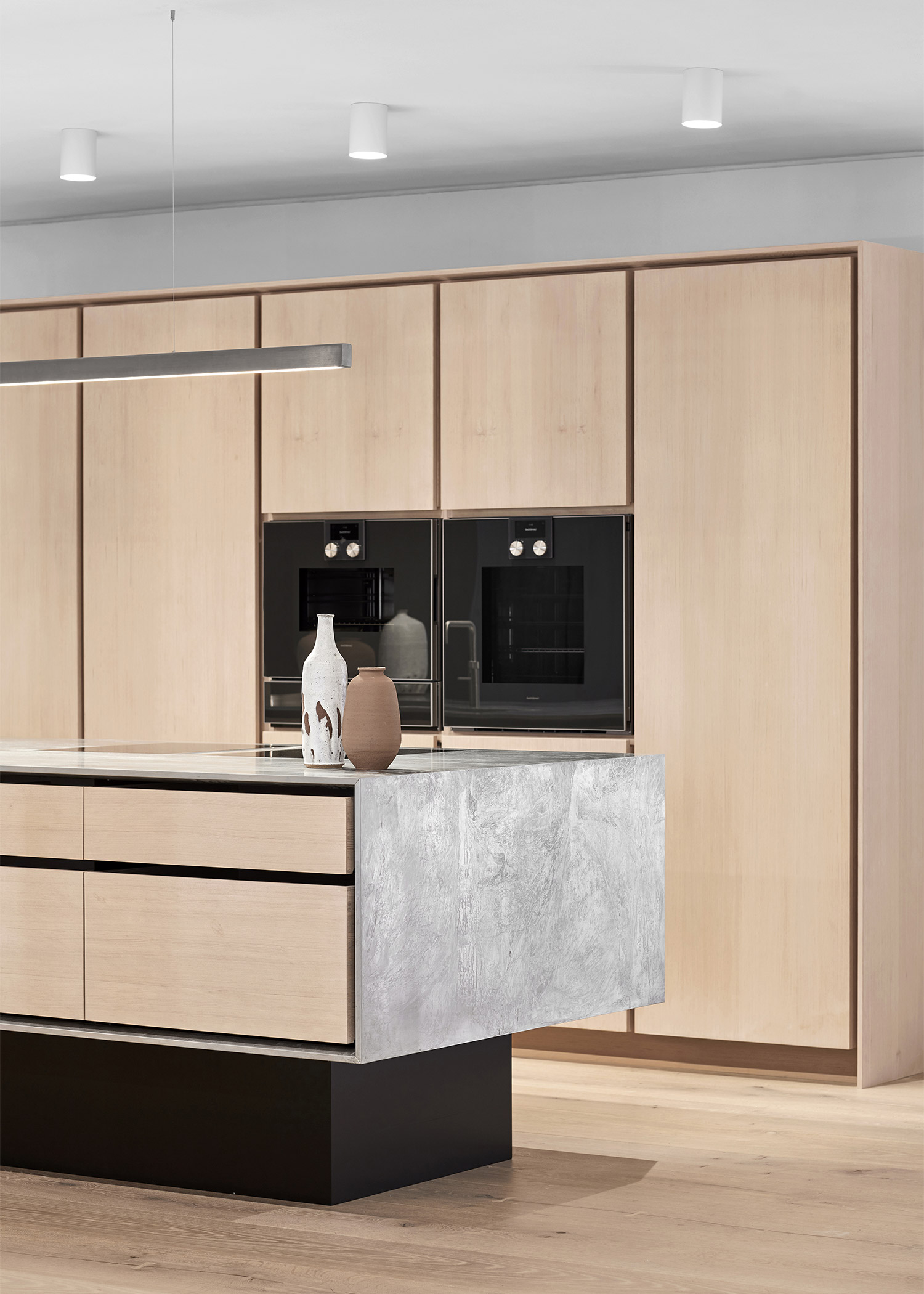 Custom handmade wood and metal, modern Danish kitchen