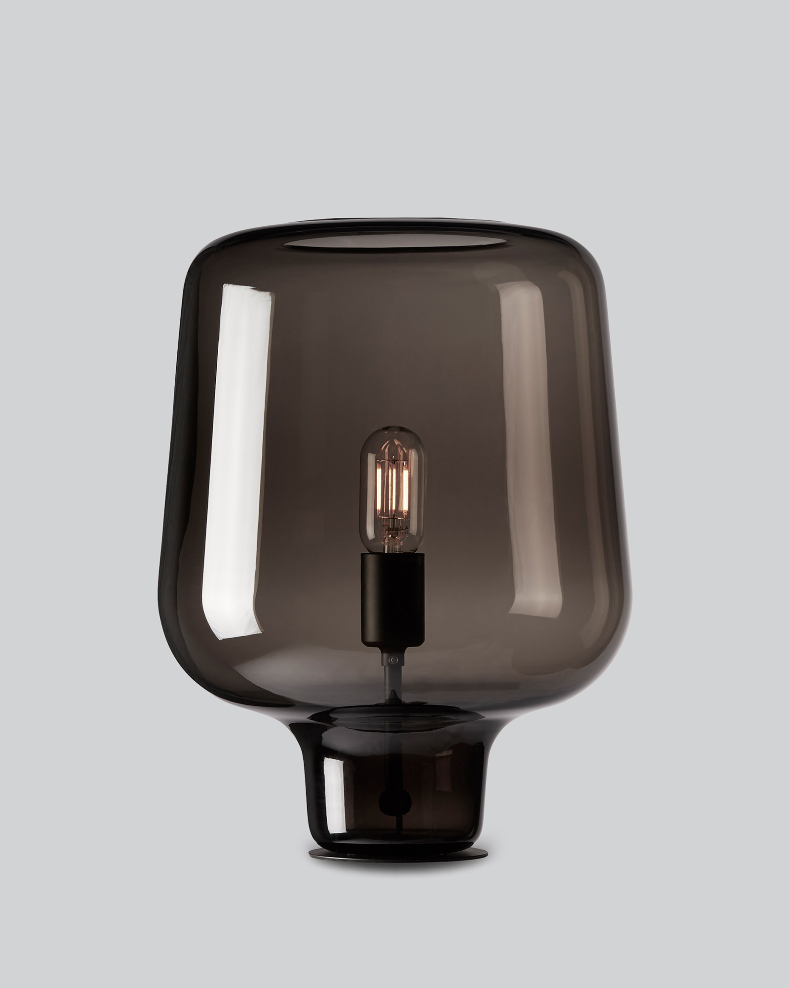 Say my name table lamp in smoked glass by Northern