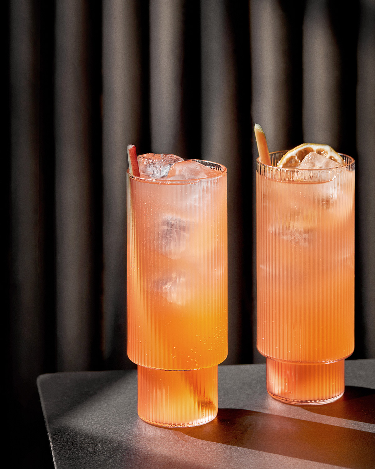 Ripple tall cocktail glass by Ferm Living