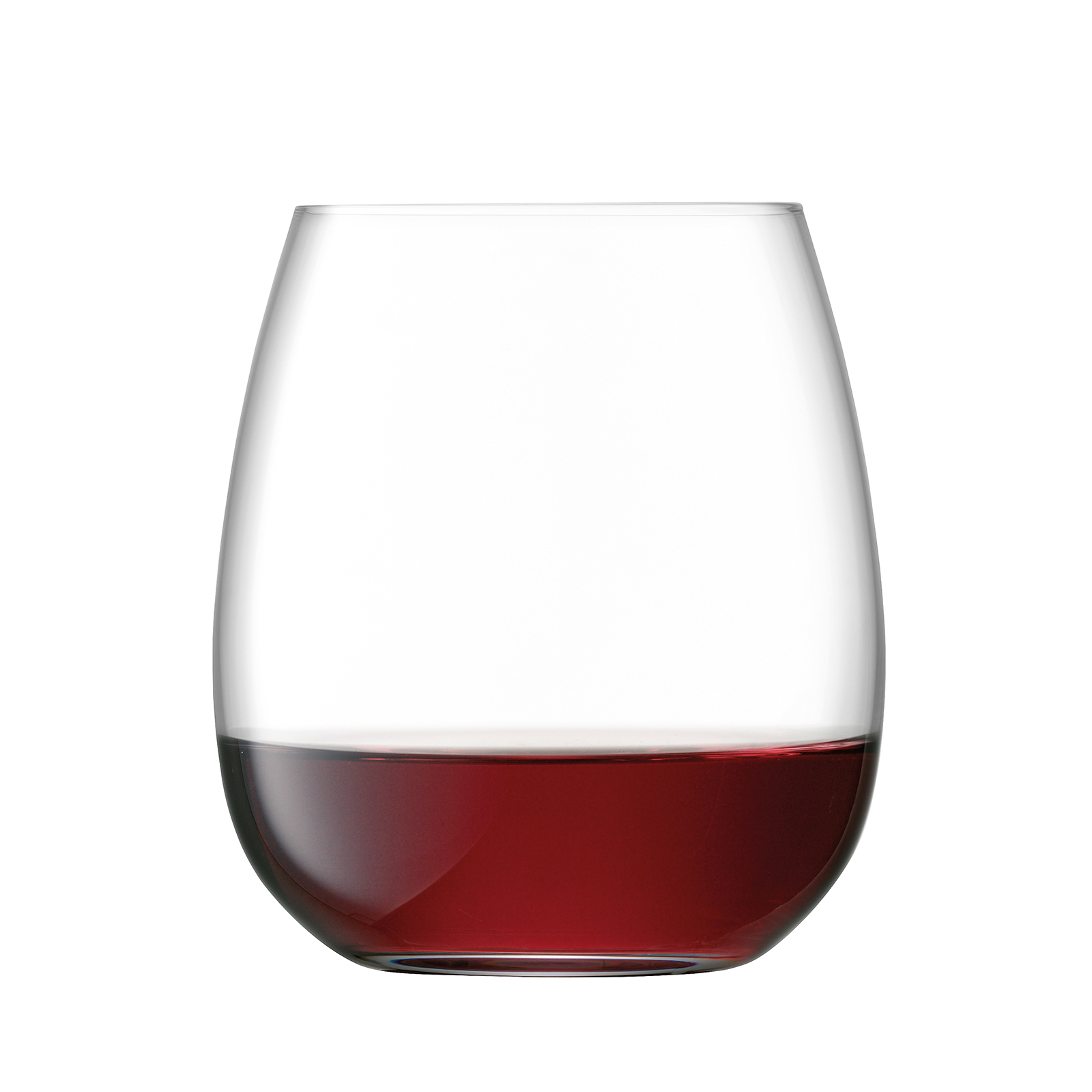 stemless red wine glass