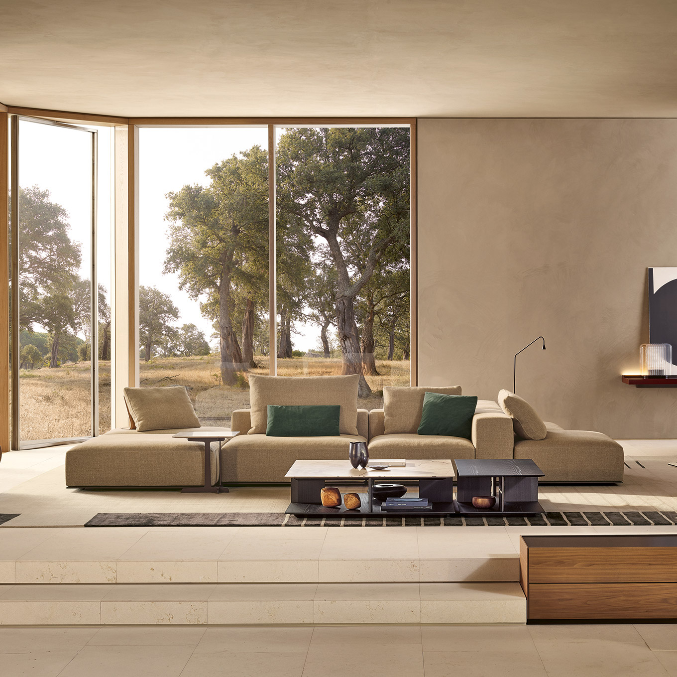 Westside sofa by Poliform in modern luxury Italian villa