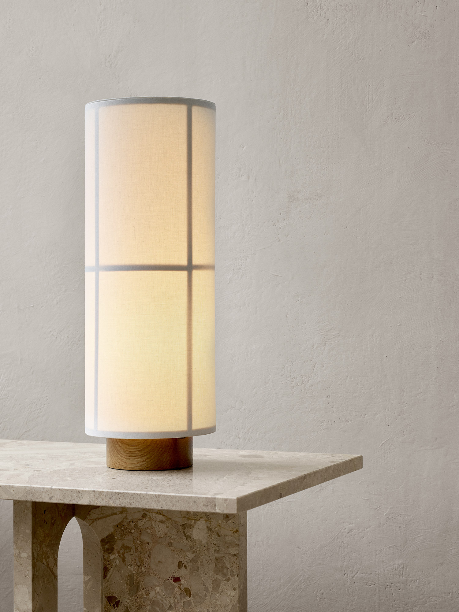 Hashira table lamp against grey wall