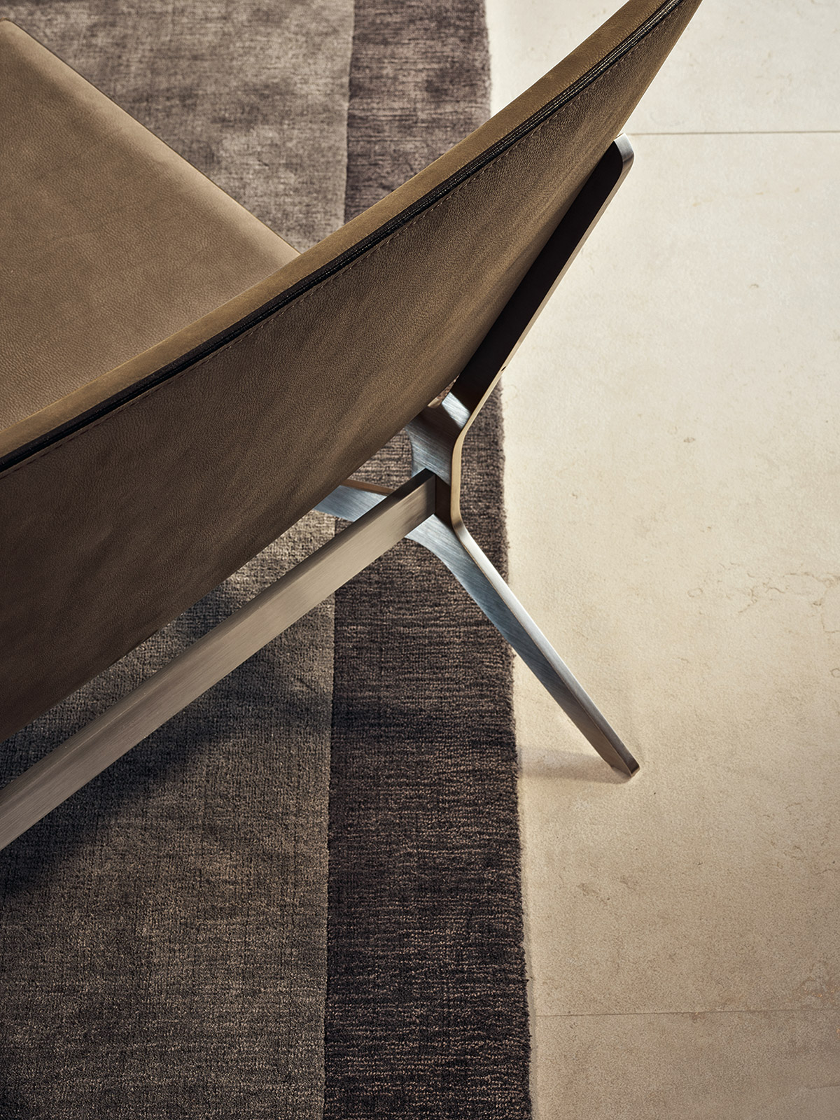 Detail of Kay Lounge armchair by Poliform