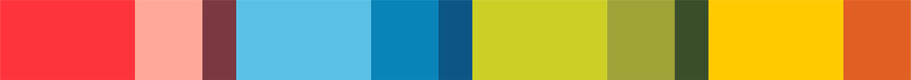 Generation Wild color hierarchy bar with 11 different colors that spans across the screen