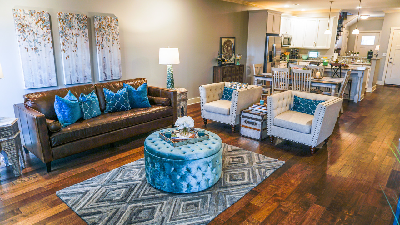 Living room and kitchen