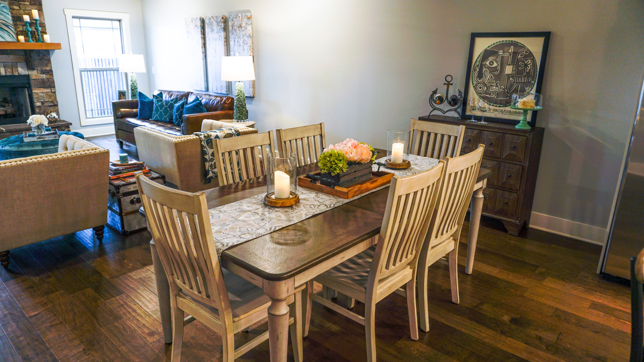 Six-chair dining room table