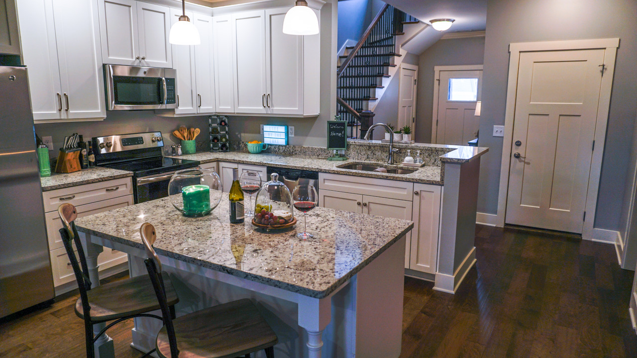 Kitchen in lake villa town house