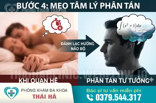 Bước 4: Mẹo tâm lý phân tán tư tưởng để lâu ra