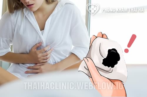 Kinh nguyệt màu đen vón cục