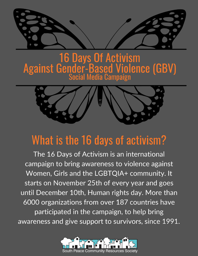 16 Days of Activism Against Gender-Based Violence - South Peace ...